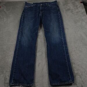 Polo Ralph Lauren‎ Jeans Mens 36x32 Blue Distressed 867 Straight Preppy